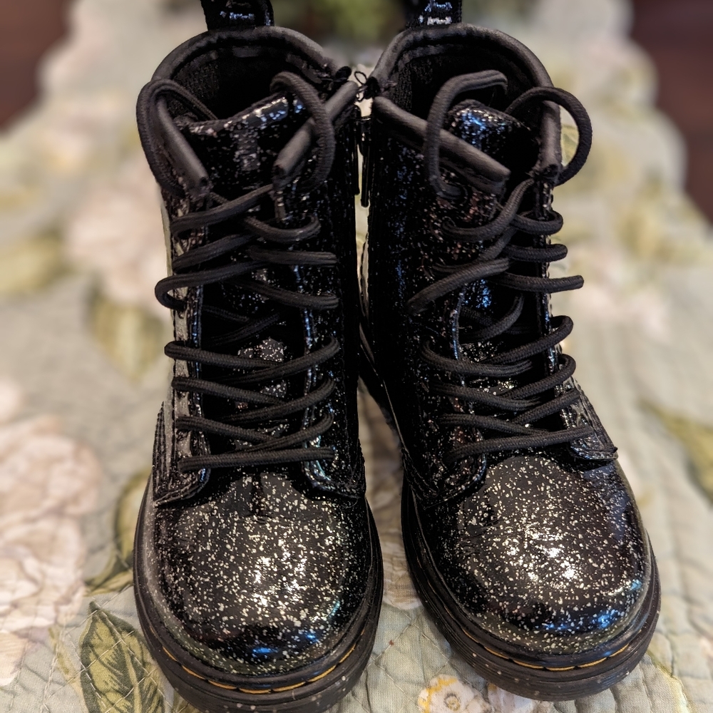 Dr. Martens TODDLER 1460 GLITTER LACE UP BOOTS